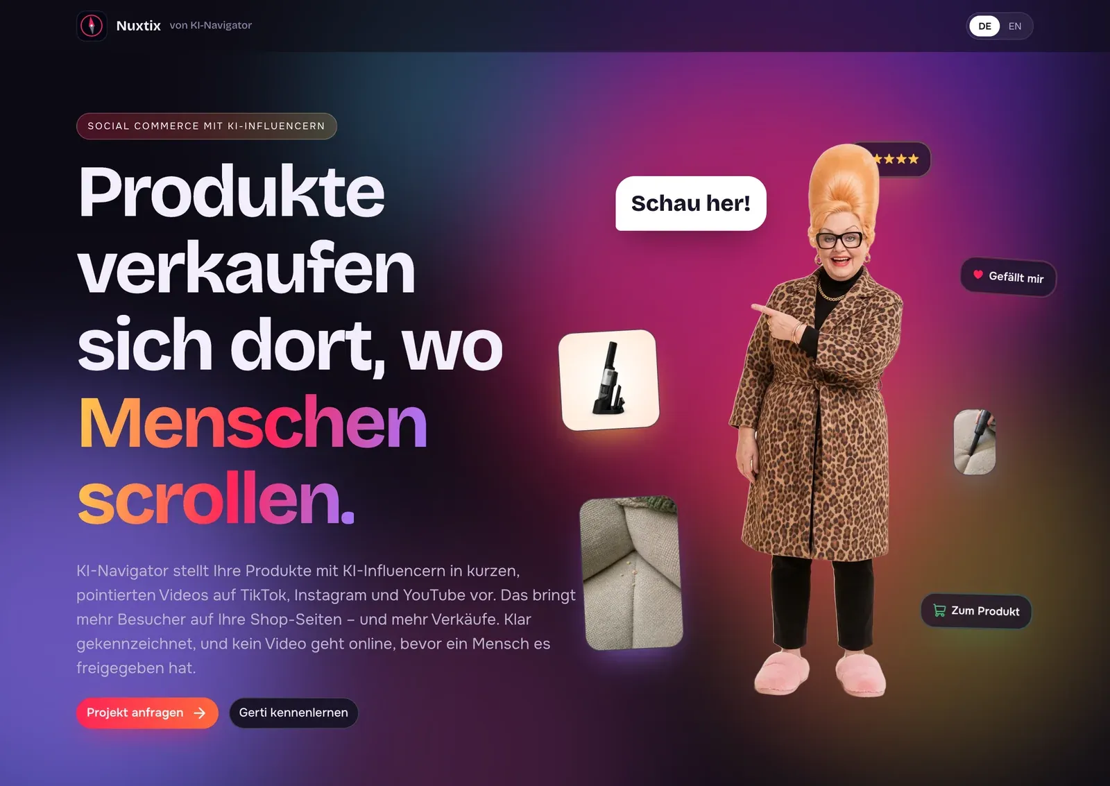 Screenshot nuxtix.com